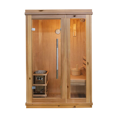 SunRay Aston 1-2 Person Indoor Traditional Sauna Harvia Heater